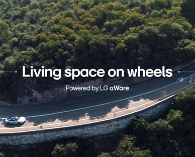 Video thumbnail of Vehicle running on the road next to the forest.