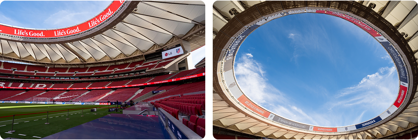 The interior view of the Riyadh Air Metropolitano Stadium