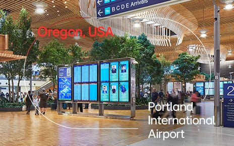 Portland International Airport Upgrades Entire Display Network with Cutting Edge LG Solutions