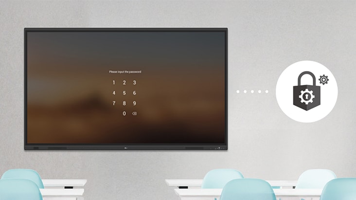 The Screen Lock function allows users to lock and unlock the screen.