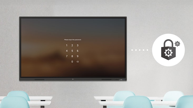 The Screen Lock function allows users to lock and unlock the screen.