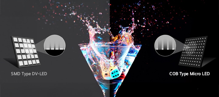 Compared to conventional SMD-type LED structures, the COB Micro LED technology applied to LASA136 enables more precise black color and contrast reproduction.
