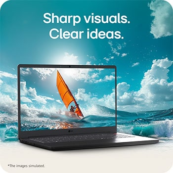 This image shows the LG gram laptop featuring NVIDIA GeForce RTX 5050 graphics for creative and gaming performance.
