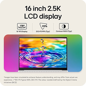 This image shows the LG gram laptop featuring NVIDIA GeForce RTX 5050 graphics for creative and gaming performance.