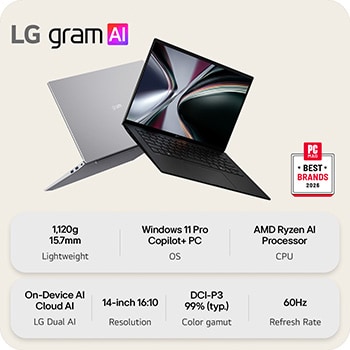 This image shows two lightweight laptops displayed on a bright background. One laptop is angled to highlight its slim, compact rear design, while the other is open, emphasizing a thin and lightweight build, with key specifications shown below.