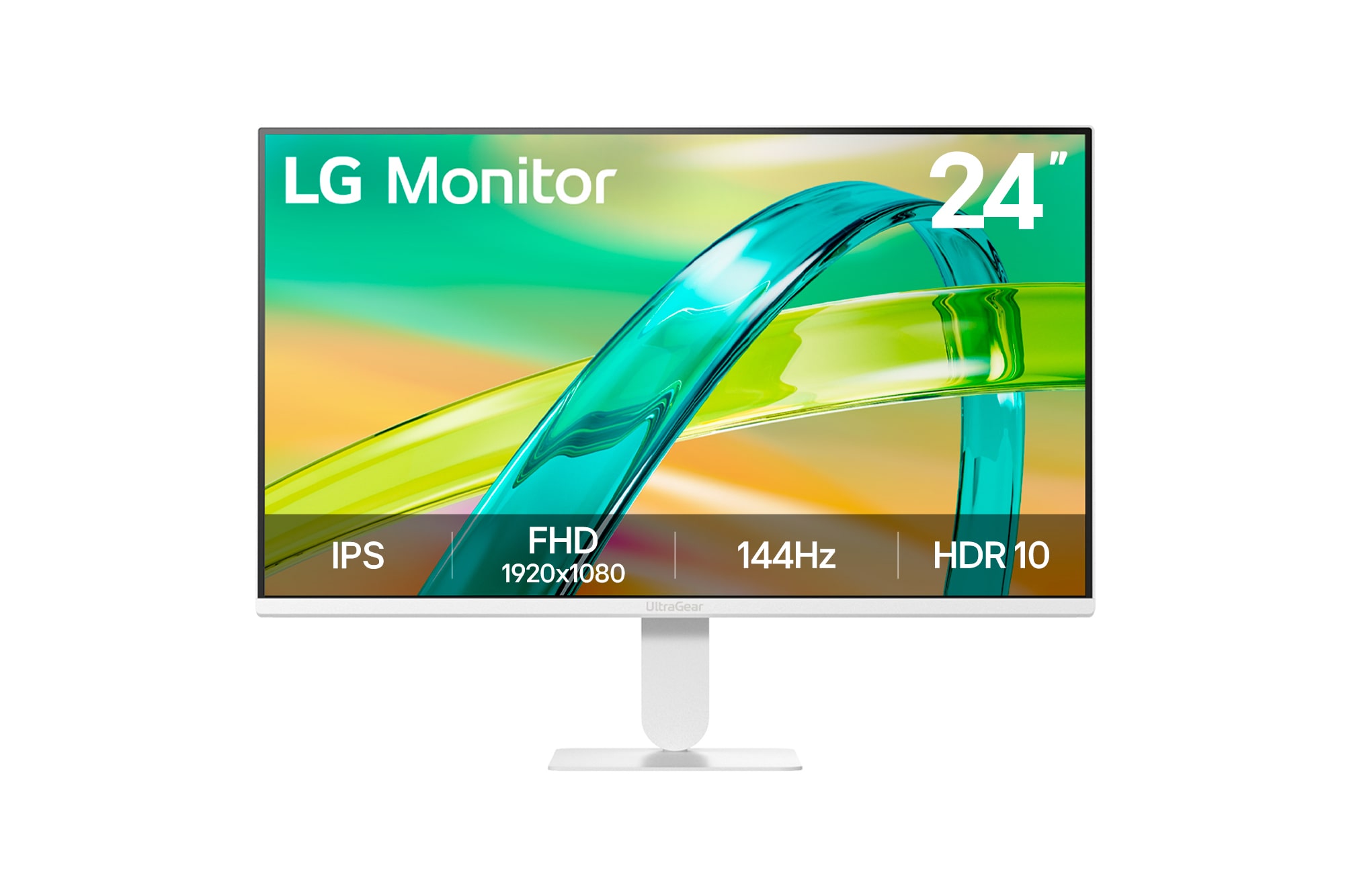 LG monitor front view with clear and vivid QHD screen