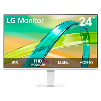 LG monitor front view with clear and vivid QHD screen