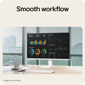 Wide horizontal monitor setup ideal for multitasking workspace