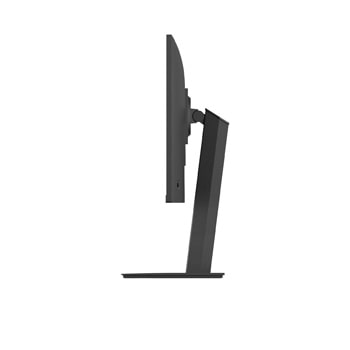 Side profile showing adjustable ergonomic stand for comfortable setup