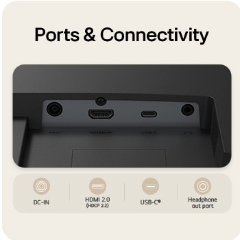 Close-up of back panel showing various ports and connectivity options