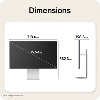 LG 32-inch UltraFine evo™, 6K Monitor with Thunderbolt™ 5, 32BU950A-S