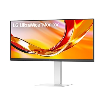 Rear view of an LG monitor showing stand design and connectivity ports.