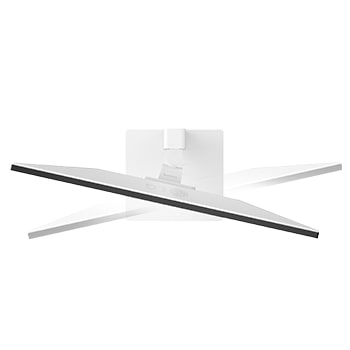 Side view of a monitor demonstrating forward and backward tilt adjustment.
