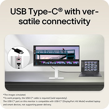 Ergonomic monitor design showcasing tilt, height adjustment, swivel, and pivot features for flexible viewing angles and comfortable workspace setup.