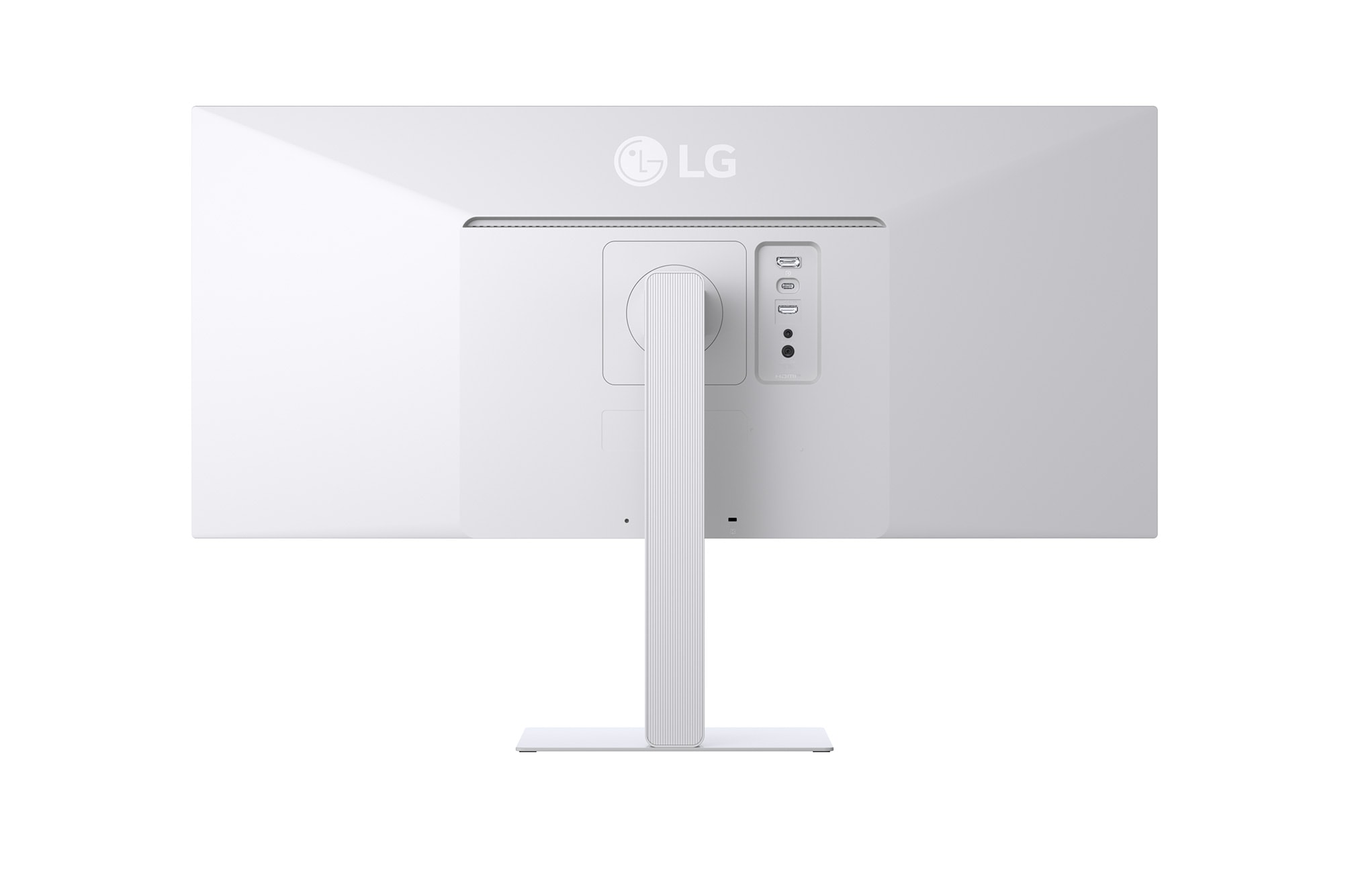 Side view of a monitor demonstrating forward and backward tilt adjustment.
