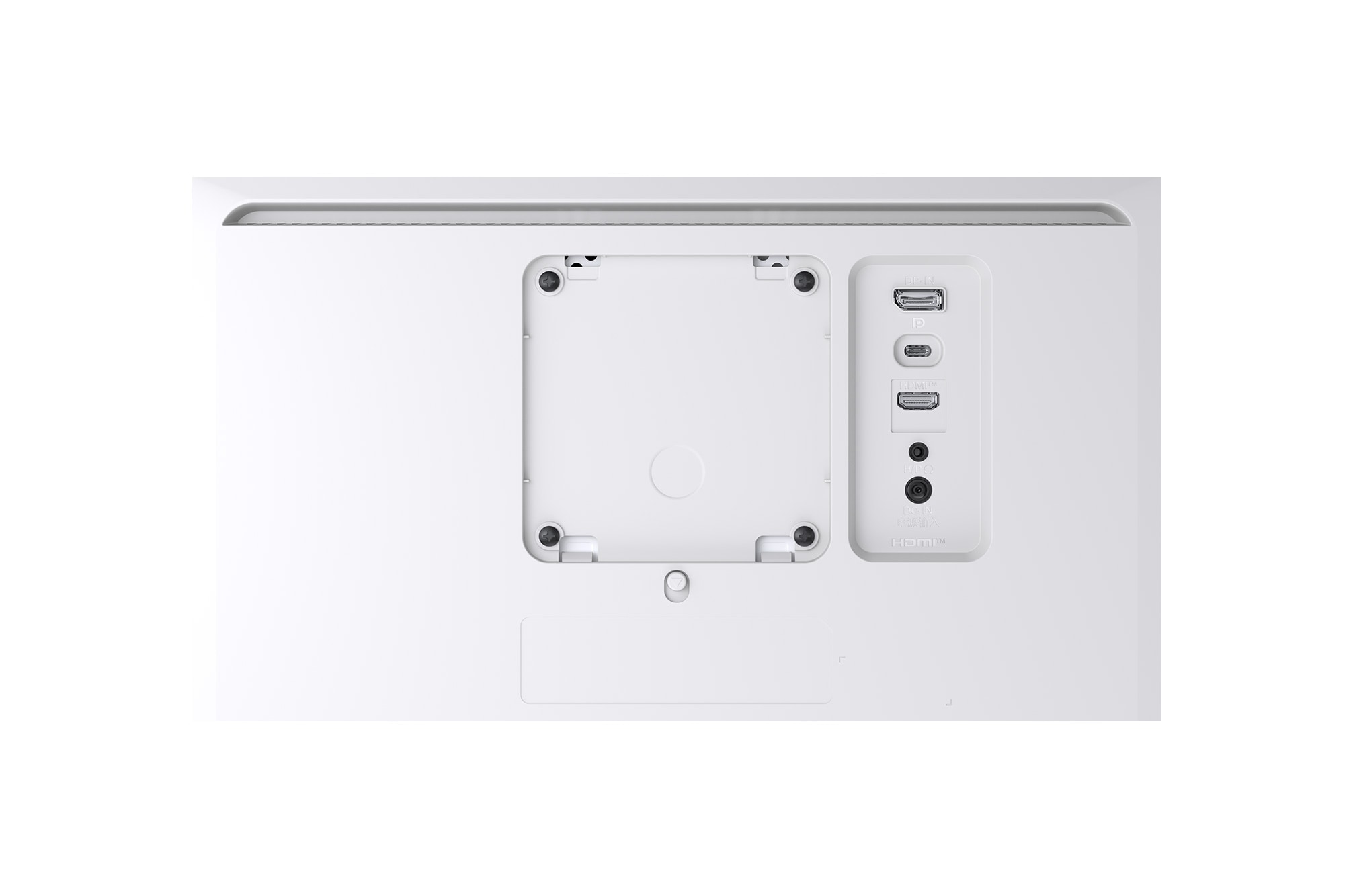 Front view of a monitor rotated into vertical portrait mode, showing pivot functionality with horizontal positions in the background.