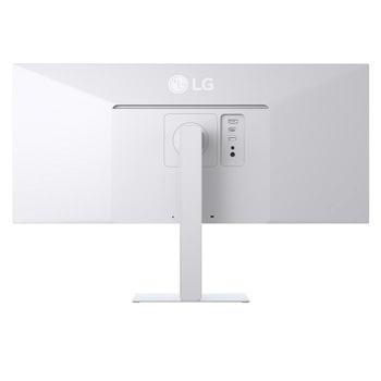 Side view of a monitor demonstrating forward and backward tilt adjustment.