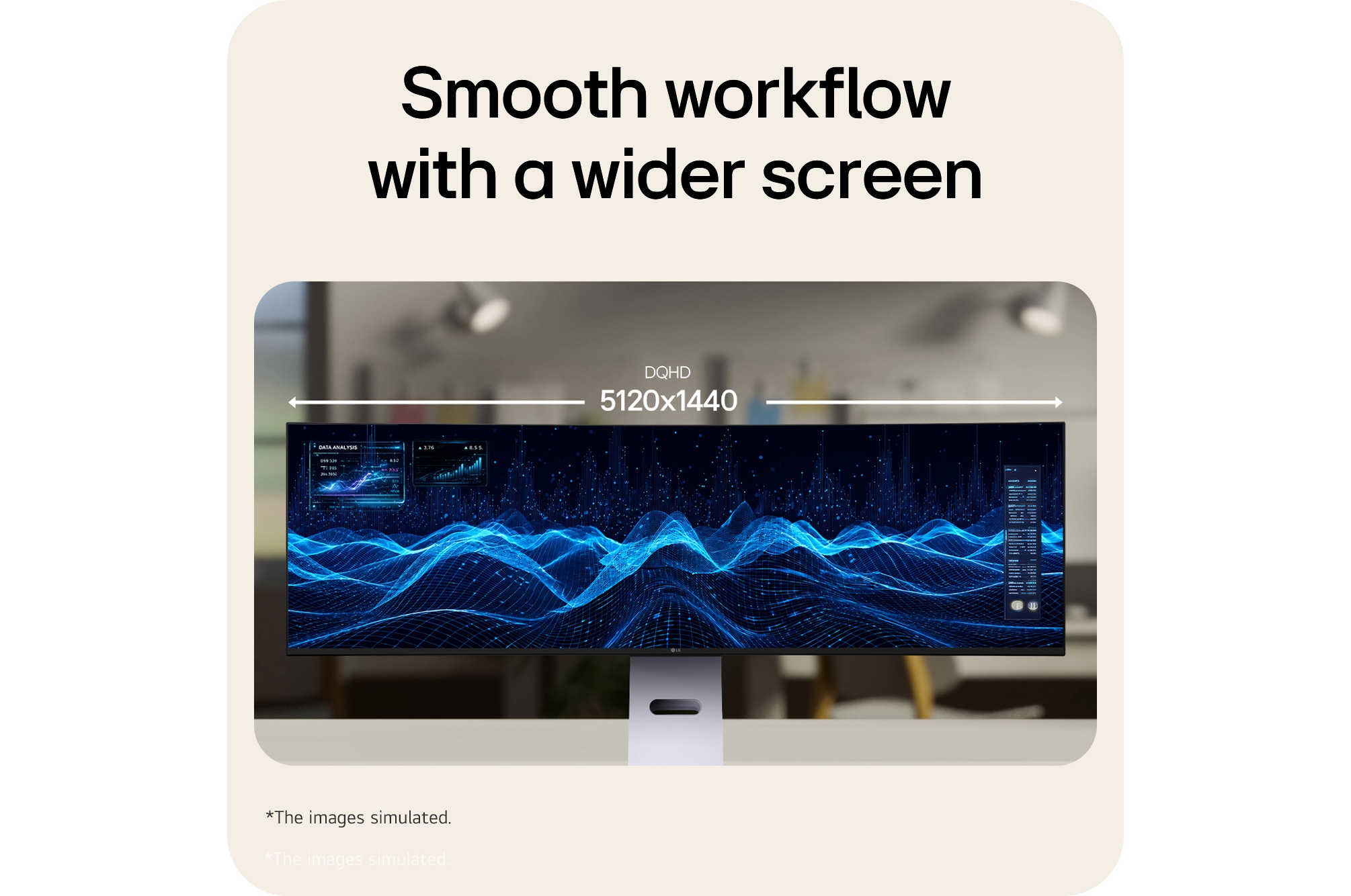 Vivid color reproduction at wide viewing angles in an office setting