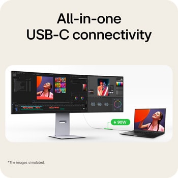 Side profile showing adjustable ergonomic stand for comfortable setup
