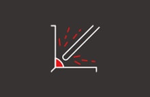 Welding icon with spark graphic representing industrial welding process.