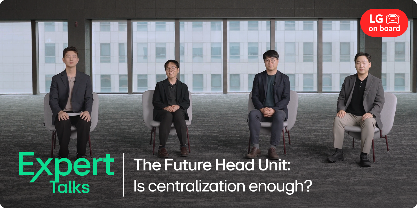 Expert Talks: Future Head Unit video presents LG insights on centralized architecture and AI runtime platforms.