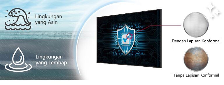 The UH5N-M has conformal coating to protect the display even in salty or humid environments.