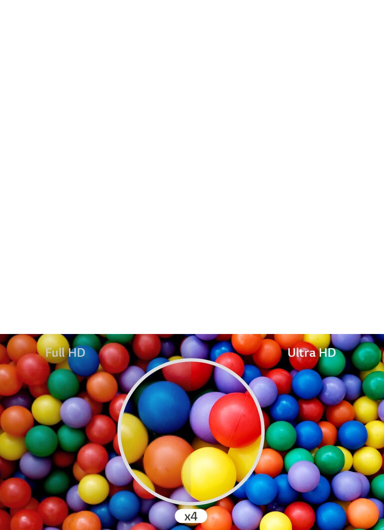 The difference comparing at a glance is shown in Ultra HD quality, which is four times higher than Full HD.
