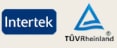 Images with '5-step filtration' and 'Up to 99%' and 'Up to 91%' and the logo of Intertek and TUV Rheinland.