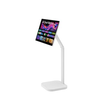 -30 degree side view of monitor tilted +25 degrees