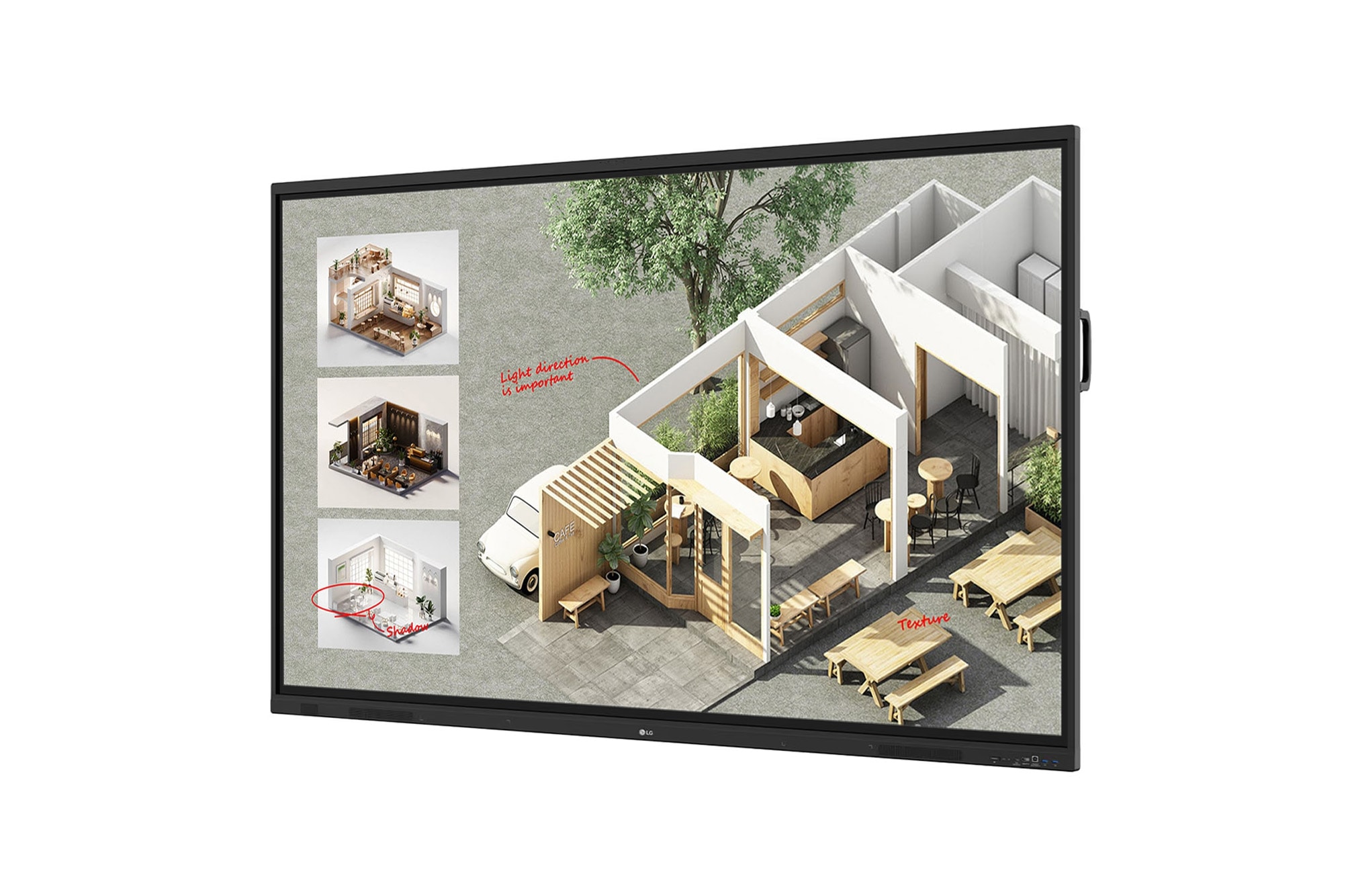 LG 86TR3DQ-I Interactive left view