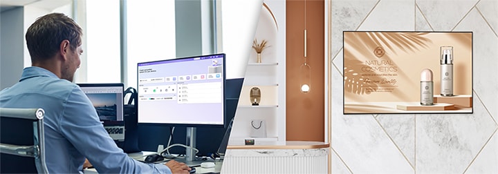 This image illustrates remote display control by an administrator.