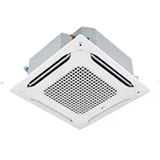 LG Ceiling Mounted Cassette, square shape, is displayed.	