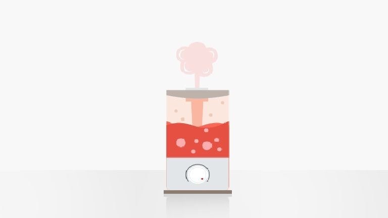 Warm mist humidifiers