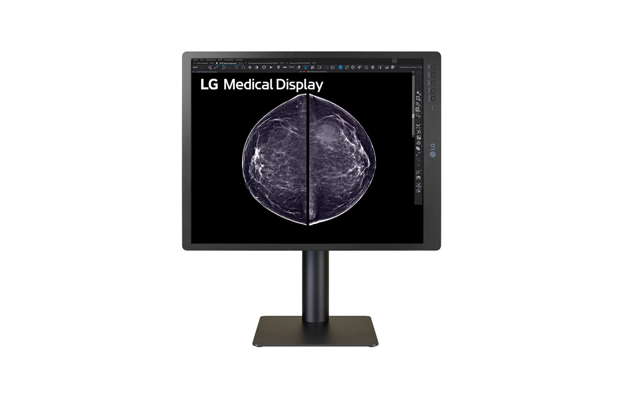 LG 21HQ613D-B Medical Displays Left side view and cover open