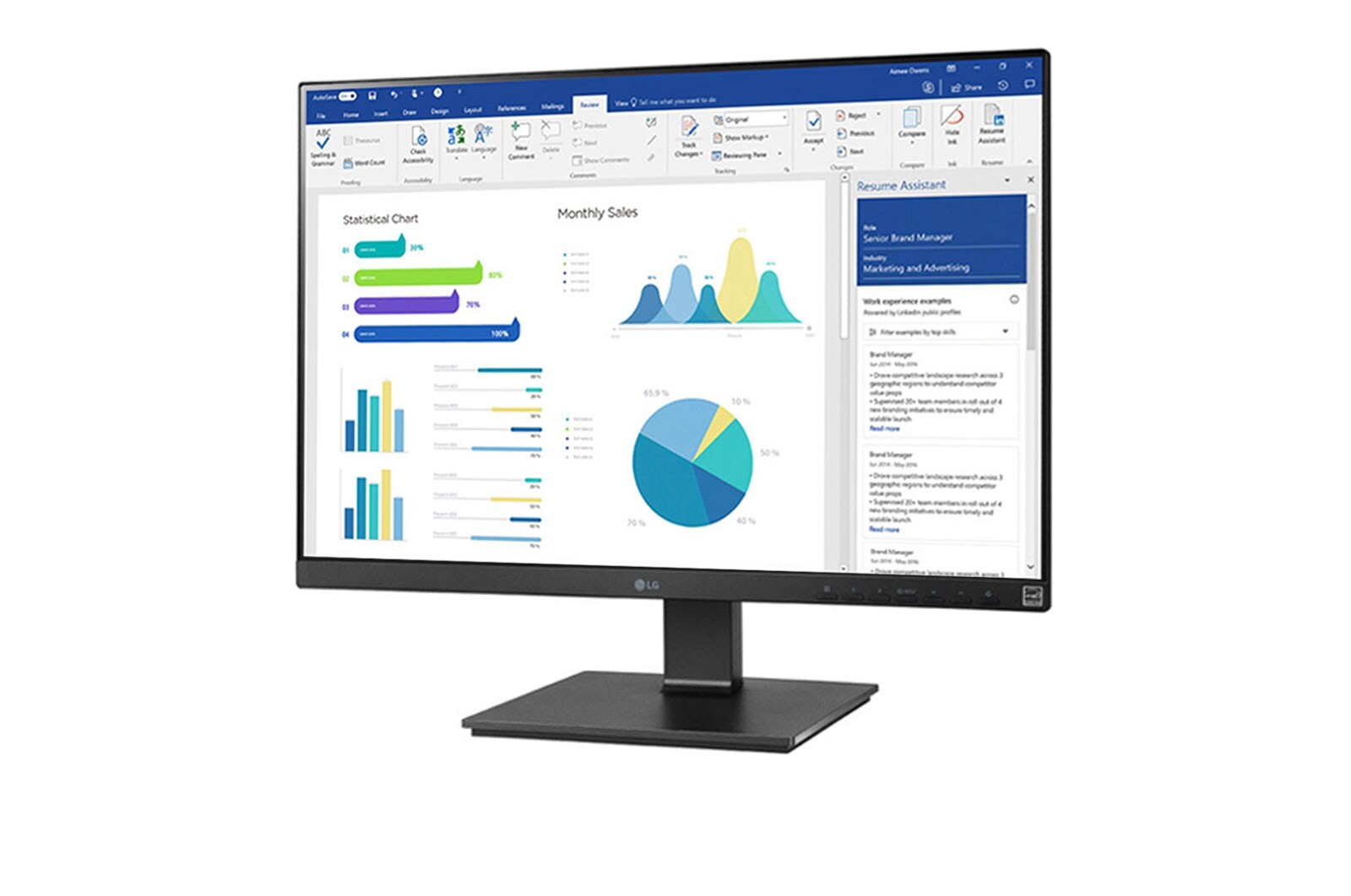 LG 63.50cm (25) FHD BL55WY Series 16:10 IPS Adjustable Computer Monitor with Flicker Safe & various interfaces, 25BL55WY-B