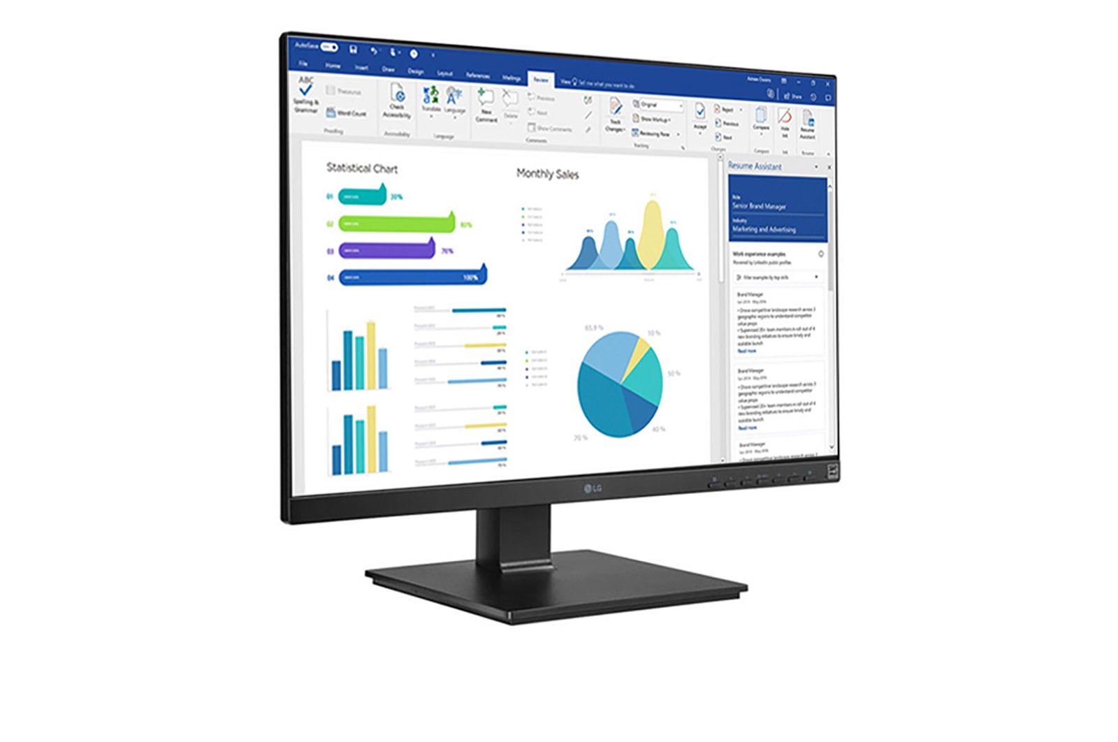 LG 63.50cm (25) FHD BL55WY Series 16:10 IPS Adjustable Computer Monitor with Flicker Safe & various interfaces, 25BL55WY-B