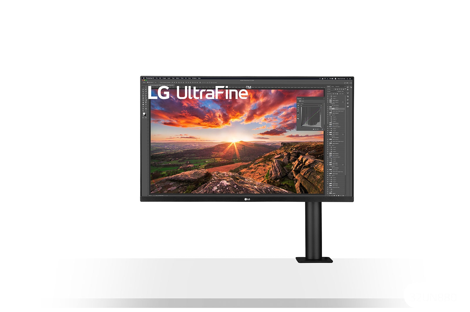 LG 32UN880-B 81.28cm (32) UltraFine™ Display Ergo 4K HDR10 Monitor, 32UN880-B
