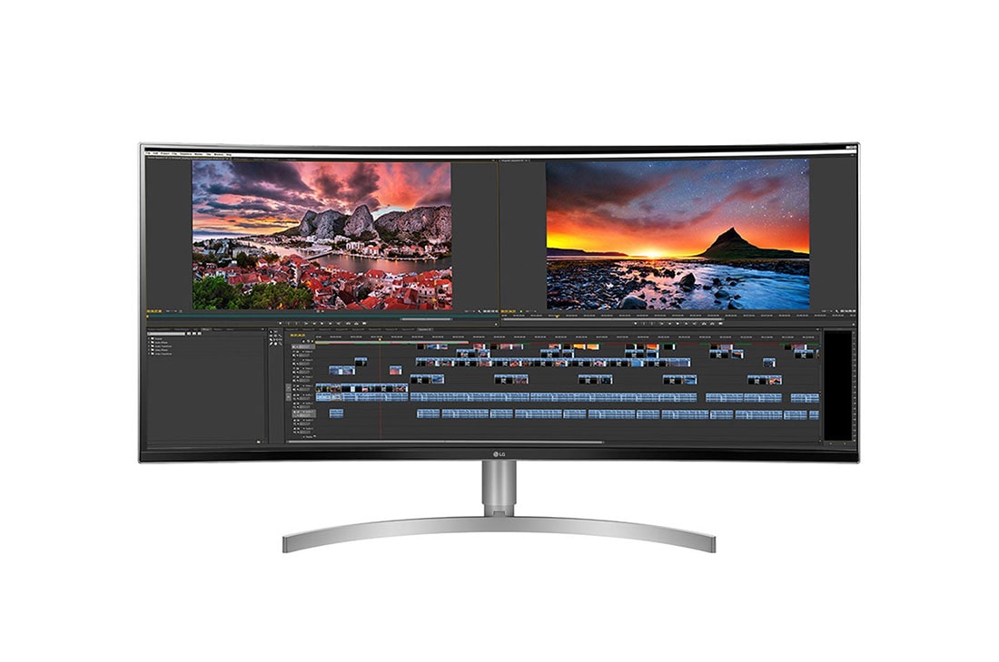 LG 96.52cm (38) Curved 21:9 UltraWide™ WQHD + IPS Curved LED Monitor. Now see wider and do more, seamlessly while you work from home. Expand the way you work with the LG UltraWide Monitor., 38WK95C-W