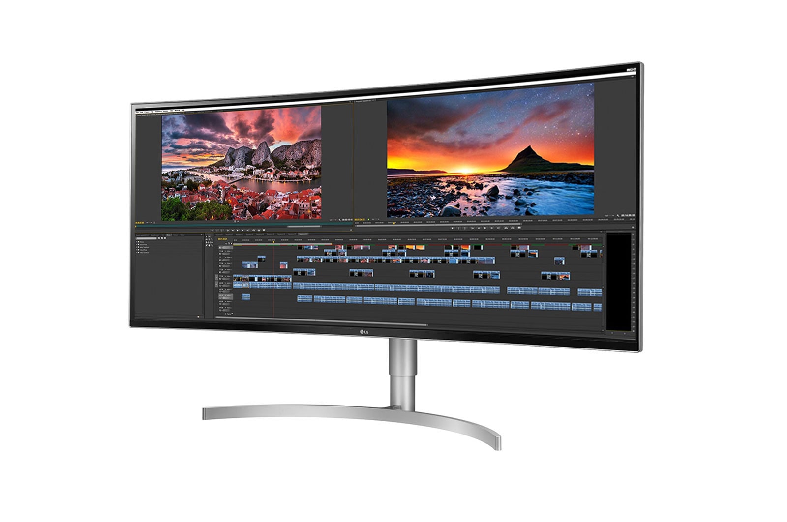 LG 96.52cm (38) Curved 21:9 UltraWide™ WQHD + IPS Curved LED Monitor. Now see wider and do more, seamlessly while you work from home. Expand the way you work with the LG UltraWide Monitor., 38WK95C-W