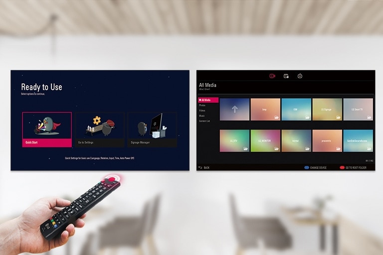 LG 49VL5G-M Intuitive GUI