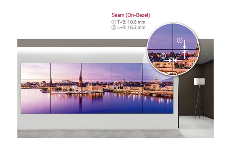 A large screen was made by tiling several screens.