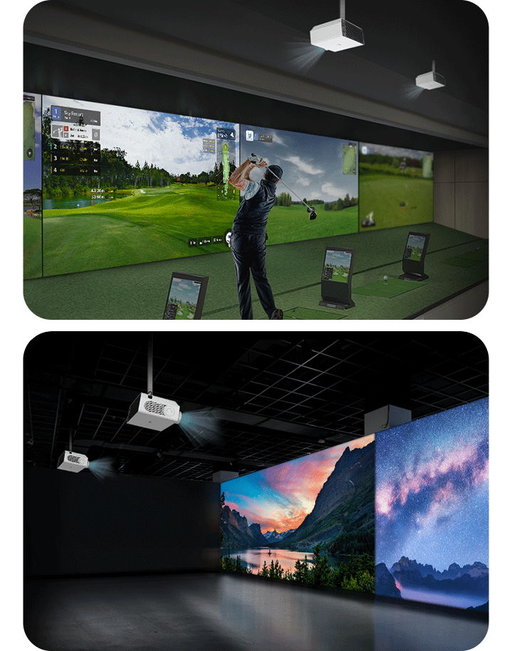 Projector projection scene.