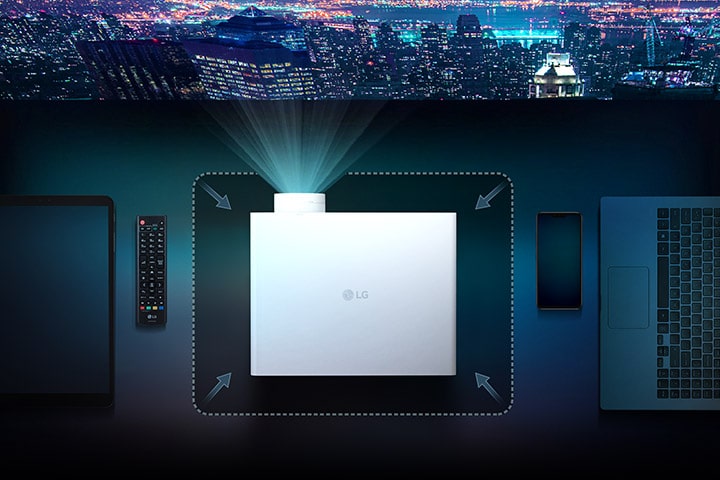 The Smallest WUXGA 5,000 ANSI Projector : Sufficiently Compact Size.