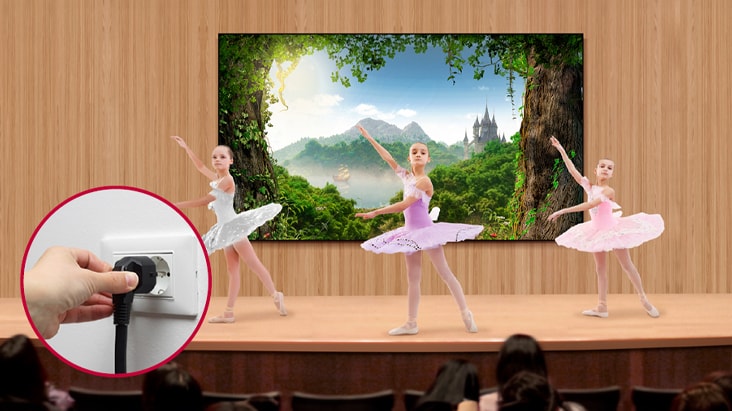 To describe that the LAPA series can be simply connected to a power supply, it shows the power connection part.	