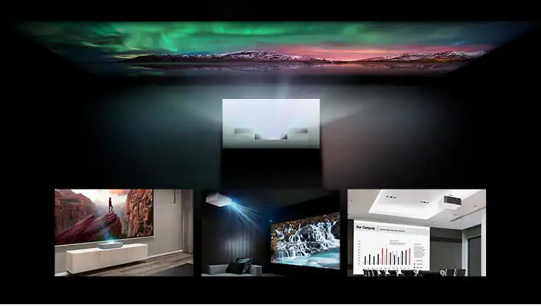 You can simulate LG projector in your space with LG Projection Calculator.