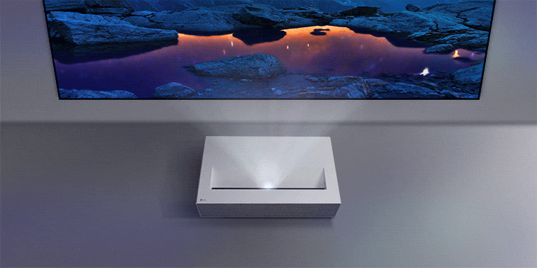 LG Ultra Short Throw CineBeam gives vivid imagery within an exceptionally short projection distance.