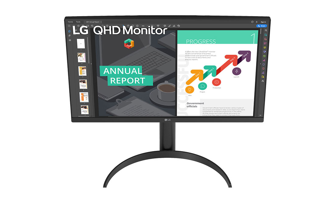 LG 68.58 cm (27) QHD Ergo IPS Monitor with USB Type-C™, 27QN850-B