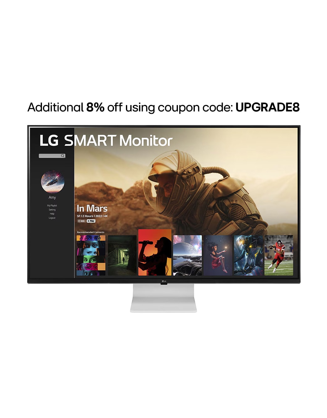 109.22 cm (43) 4K UHD Smart Display Monitor 43SQ700S-W | LG India