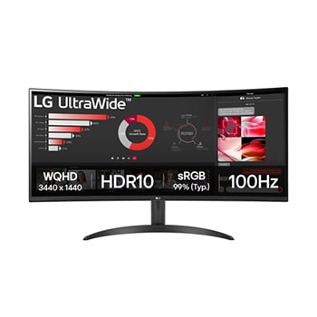 LG 34WR50QK-B ultrawide-monitors front view