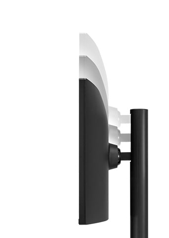 The monitor offering height adjustment.